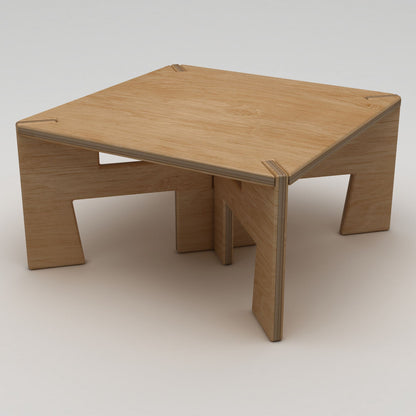 Τραπεζάκι Σαλονιού Φυσικό Wood 75 x 75 x 40 εκ GR980NPR1203