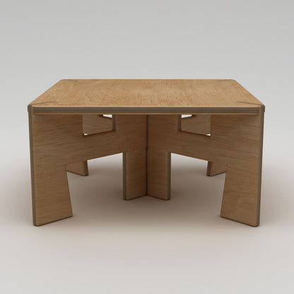 Τραπεζάκι Σαλονιού Φυσικό Wood 75 x 75 x 40 εκ GR980NPR1203