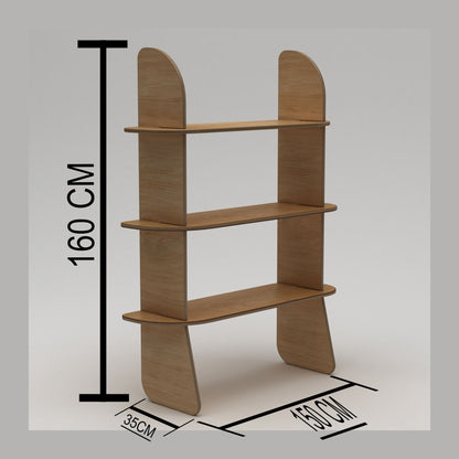 Βιβλιοθήκη 102 × 35 × 215 εκ. Φυσικό Wood GR980NPR1302
