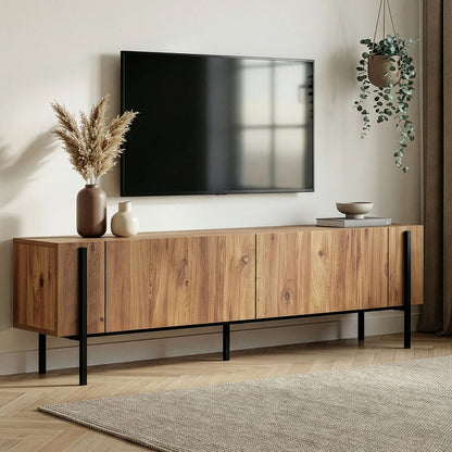 Έπιπλο Τηλεόρασης TV Βάση Σύνθεση Atlantic Pine Μαύρο | 993NRD1107