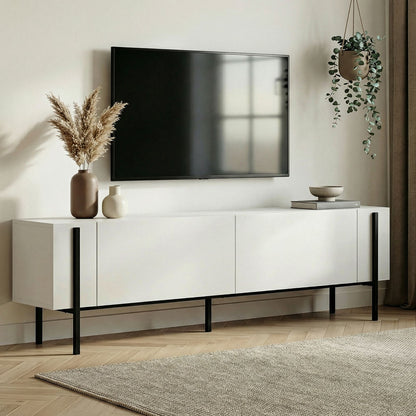 Έπιπλο Τηλεόρασης TV Βάση Σύνθεση Λευκό Μαύρο | 993NRD1112