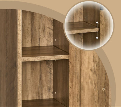 Στενό Ντουλάπι Μπάνιου 20x18x80 cm με Ρυθμιζόμενα Ράφια Ιδανικό για Μικρούς Χώρους BBK-B35310K01
