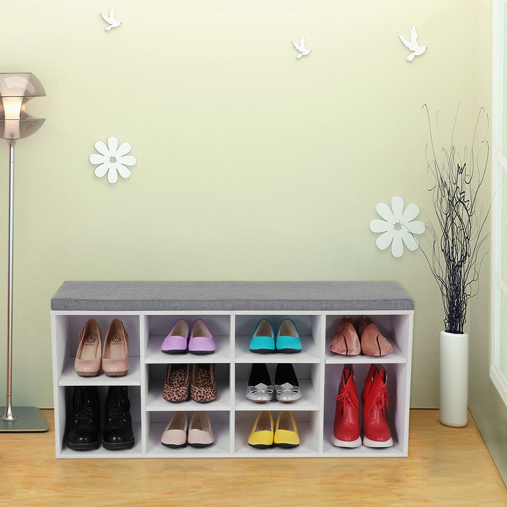 Entrance Furniture Shoe Racks Hallway Shoe Rack Bedroom Vintage Dark Brown LH-S10BX