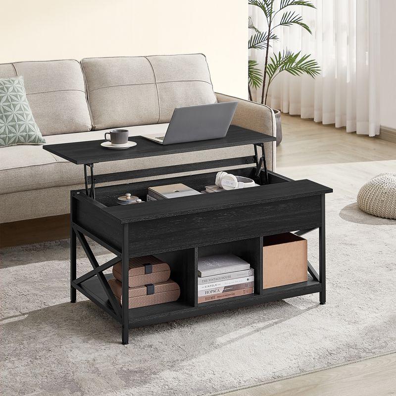 Höhenverstellbarer Couchtisch, Beistelltisch, Wohnzimmer, Sofa, versteckter Stauraum, LC-T205W46