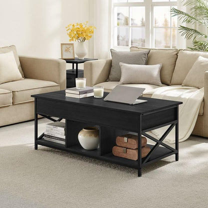 Höhenverstellbarer Couchtisch, Beistelltisch, Wohnzimmer, Sofa, versteckter Stauraum, LC-T205W46