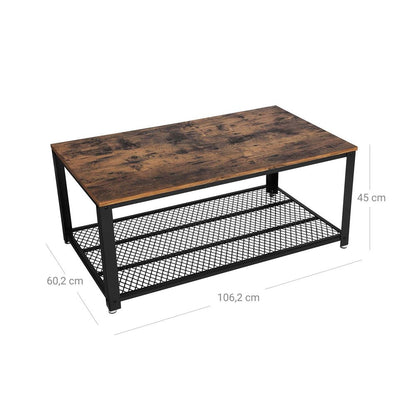 Coffee Table Living Room Side Table Vintage Dark Brown LC-T61X