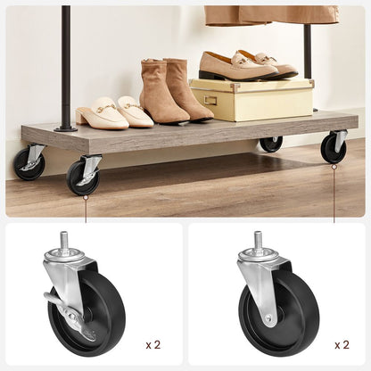 Coat Hanger Clothes Rail for Bedroom Clothes Rack Shelf Industrial Furniture Retail Store HS-R065B02