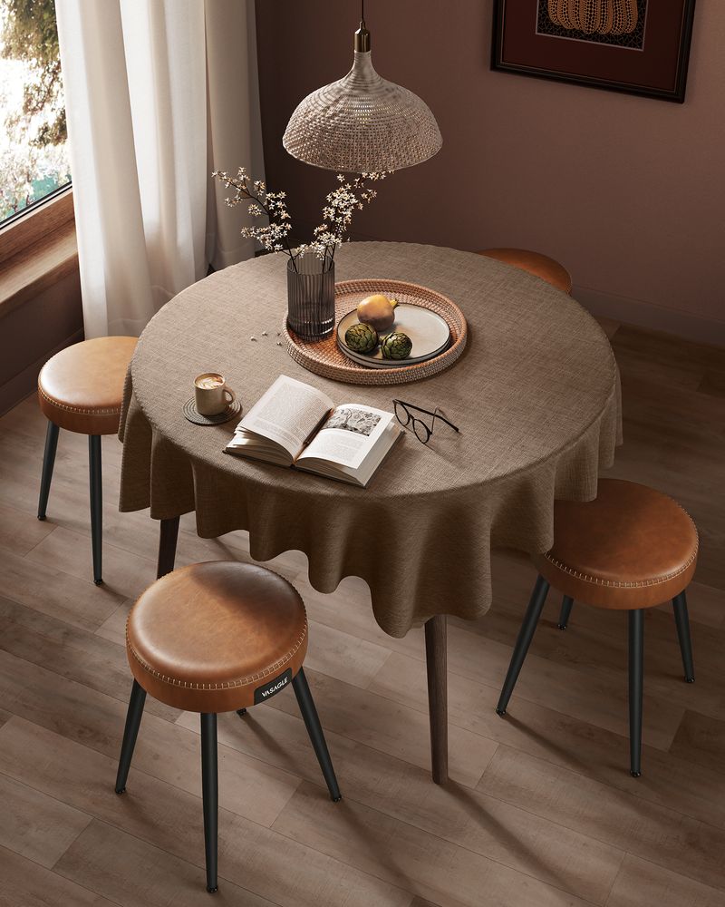 Dining Chairs Set of 2 Kitchen Chairs Synthetic Leather Height 48.2cm LD-C170B02 EKHO