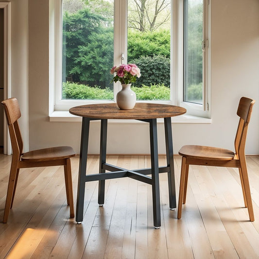 Kitchen Table Round Office Dining Table Brown vintage brown-black KD-T080B01