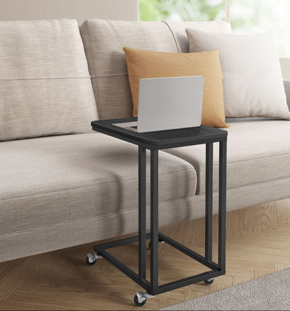 Klappbarer Beistelltisch, Beistelltisch, Esstisch, Computertisch auf Rollen, für Wohnzimmer, Sofa, LN-T50X