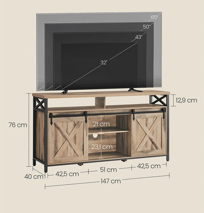 Έπιπλο Τηλεόρασης Μπουφές Ντουλάπι TV Βάση Τηλεόρασης Τραπέζι Στερεοφωνικού Κάμελ LT-V071B50V1
