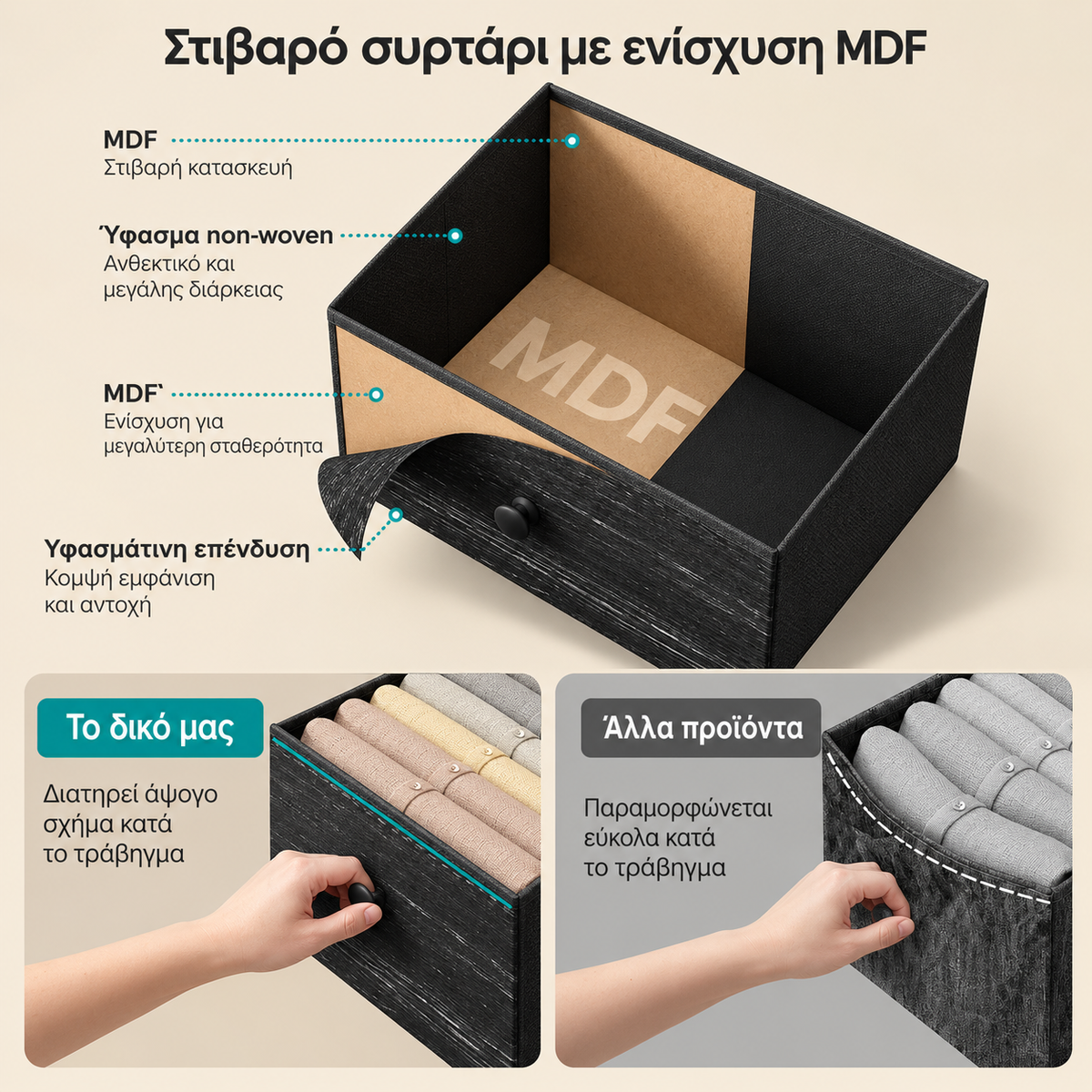 Κομοδίνο LED με Πρίζα  Αποθήκευση και Οργάνωση  40 x 30 x 61 εκ LG-S101B201