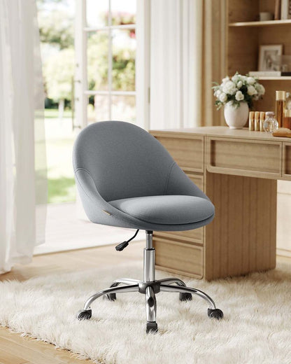 Bürostuhl, rosafarbener Schminktisch, drehbar, höhenverstellbar, platzsparend, OB-G020P01