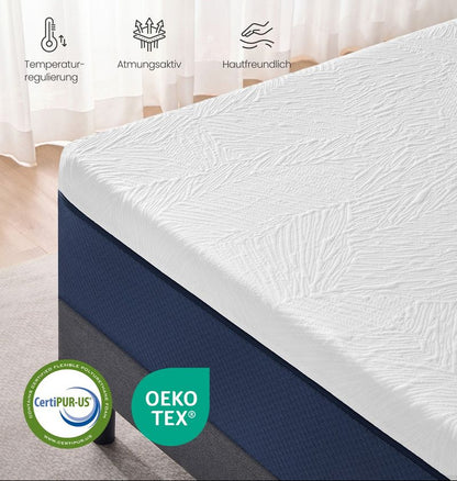 Στρώμα Αφρού μνήμης με Gel με Εργονομική Στήριξη 7 Ζωνών 25 εκ Πάχος 160x200 εκ με Αφαιρούμενο και Πλενόμενο Κάλυμμα RM-Z135QZ01