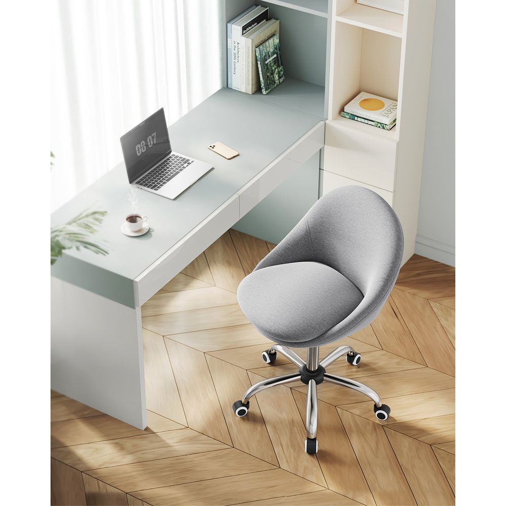 Bürostuhl, rosafarbener Schminktisch, drehbar, höhenverstellbar, platzsparend, OB-G020P01