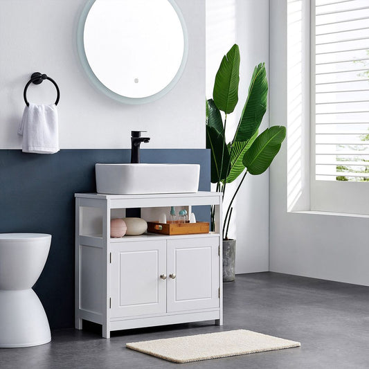 Badezimmerschrank, WC, Waschbecken, Aufbewahrungsschrank, weiß, BB-C301W01