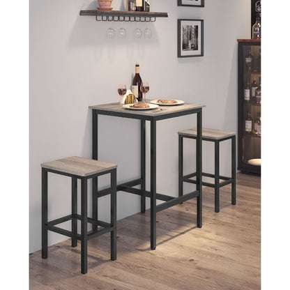 Hoher Bartisch, hoher Küchen-Esstisch, braun-schwarz-grau-weiß LB-T25X