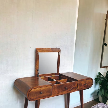 Coffee table with mirror Console Modern with drawers Dressing table rounded ARTS IN3287