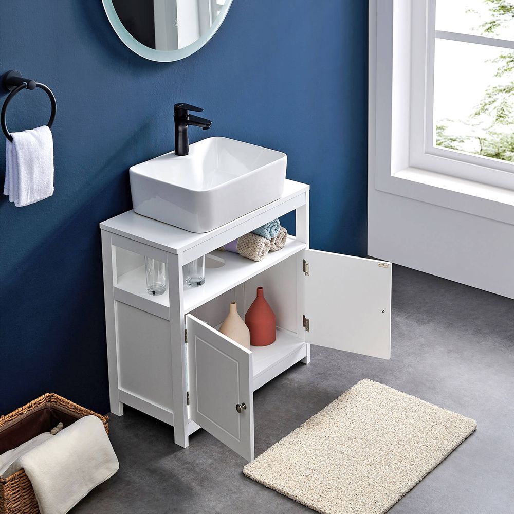 Bathroom Cabinet Toilet Washbasin Storage Cabinet white BB-C301W01