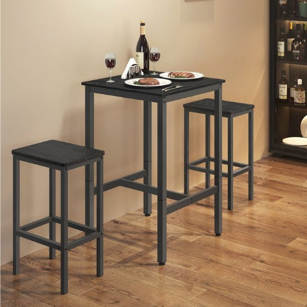 Hoher Bartisch, hoher Küchen-Esstisch, braun-schwarz-grau-weiß LB-T25X