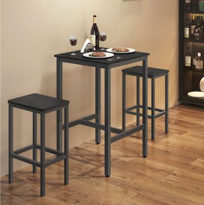 Hoher Bartisch, hoher Küchen-Esstisch, braun-schwarz-grau-weiß LB-T25X