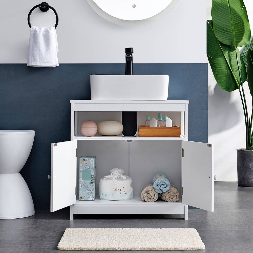 Bathroom Cabinet Toilet Washbasin Storage Cabinet white BB-C301W01