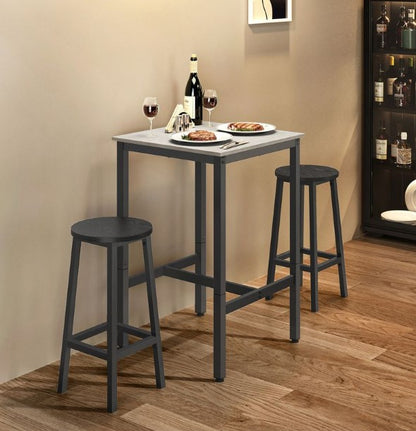 Hoher Bartisch, hoher Küchen-Esstisch, braun-schwarz-grau-weiß LB-T25X