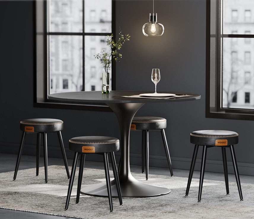 Dining Chairs Set of 2 Kitchen Chairs Synthetic Leather Height 48.2cm LD-C170B02 EKHO