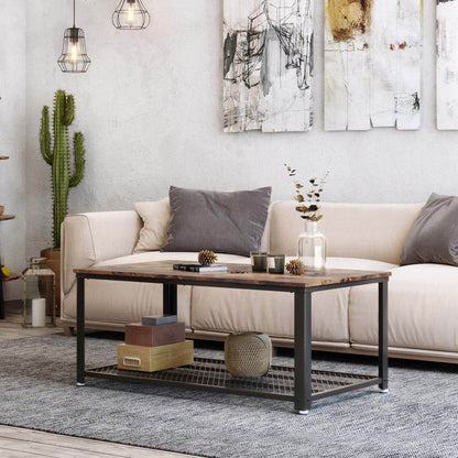 Coffee Table Living Room Side Table Vintage Dark Brown LC-T61X