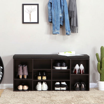 Entrance Furniture Shoe Racks Hallway Shoe Rack Bedroom Vintage Dark Brown LH-S10BX