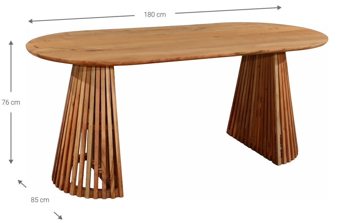 Τραπέζι Κουζίνας Τραπεζαρίας Μασίφ Ξύλο 180x85 εκ POS-162906789