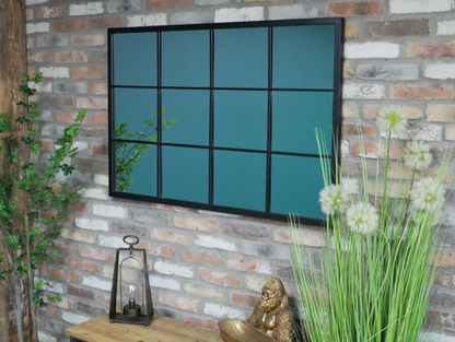 Hanging Mirror Metal Decorative Wall Mirror Industrial 1342207 