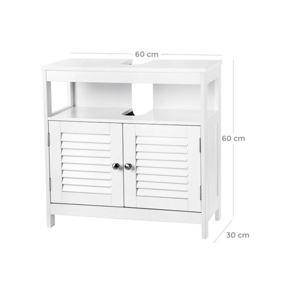 Badezimmerschrank WC Waschbecken Aufbewahrungsschrank weiß BB-C02WT