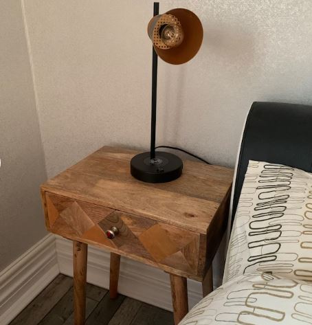 Rustic Side Table 43 x 30 x 58 cm. Solid Wood 1285857