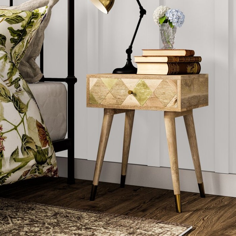 Rustic Side Table 43 x 30 x 58 cm. Solid Wood 1285857