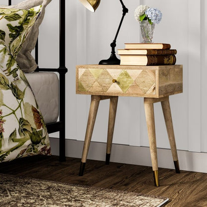 Rustic Side Table 43 x 30 x 58 cm. Solid Wood 1285857