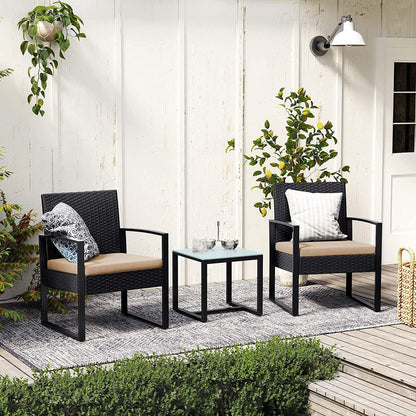 Wohnzimmer Veranda Gartenmöbel Balkon Stühle Set 3 Stück GG-F010M05