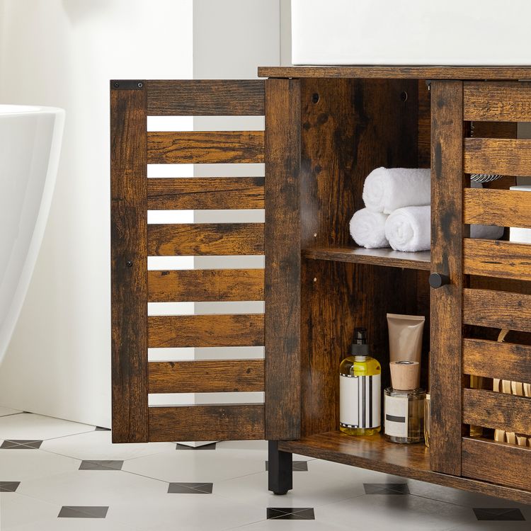 Badezimmerschrank Waschtischmöbel Toilettenschrank Vintage Brown BB-C902B01